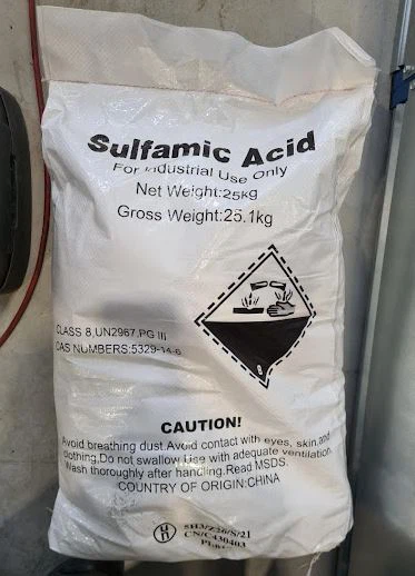 Sulfamic Acid NH2SO3H 25kg Price Buy Bulk